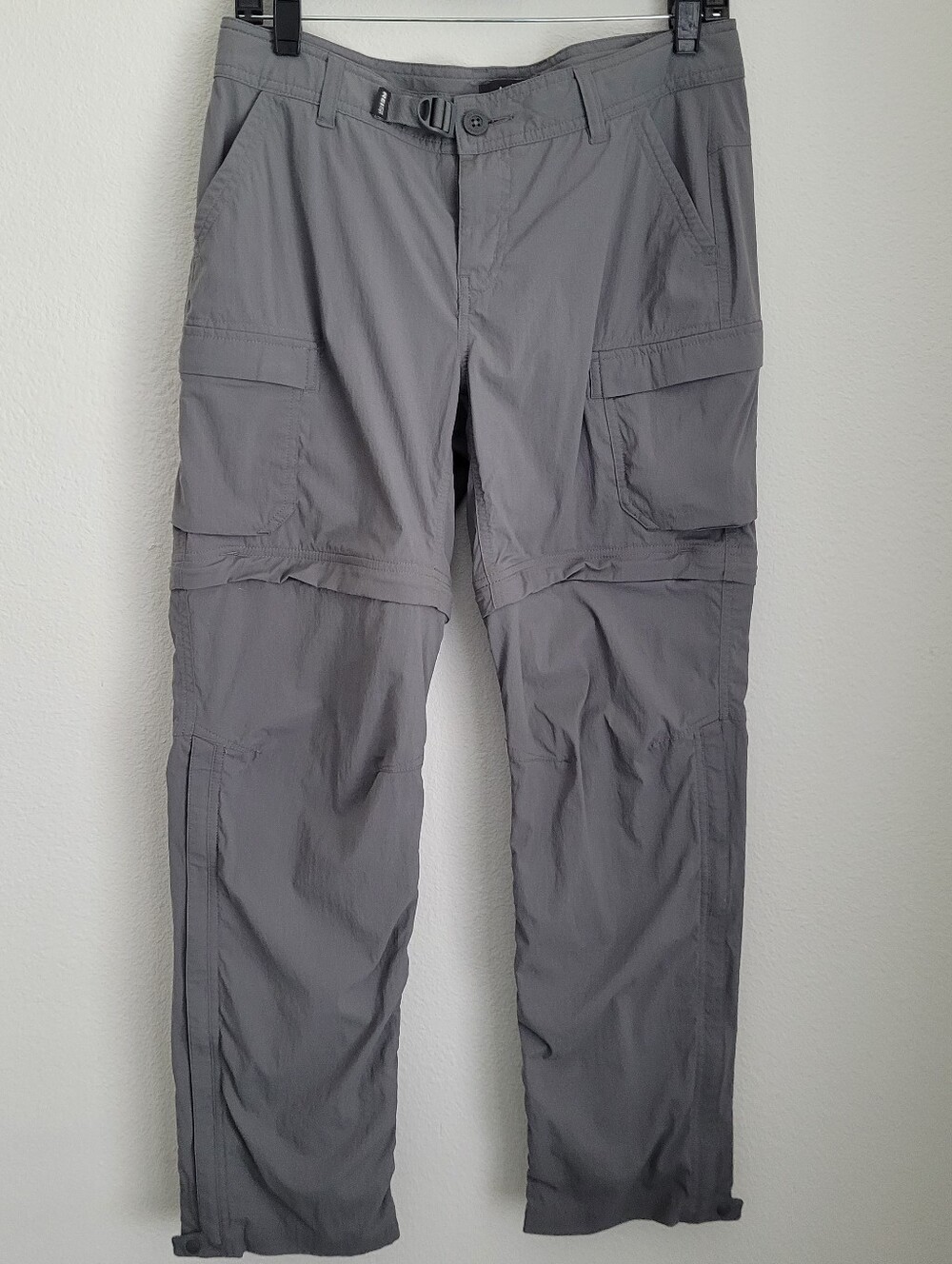 REI Co-op Convertible Hiking Pants Grey Zip Off Shorts 6 Petite Relaxed Gorpcore